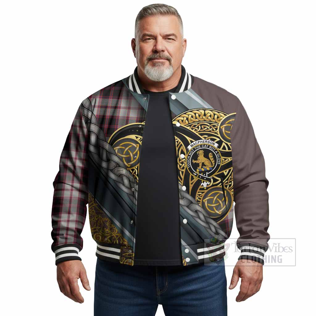 MacPherson (McPherson) Tartan Crest Baseball Jacket Scottish Triskele Celtic - Tartan Vibes Clothing