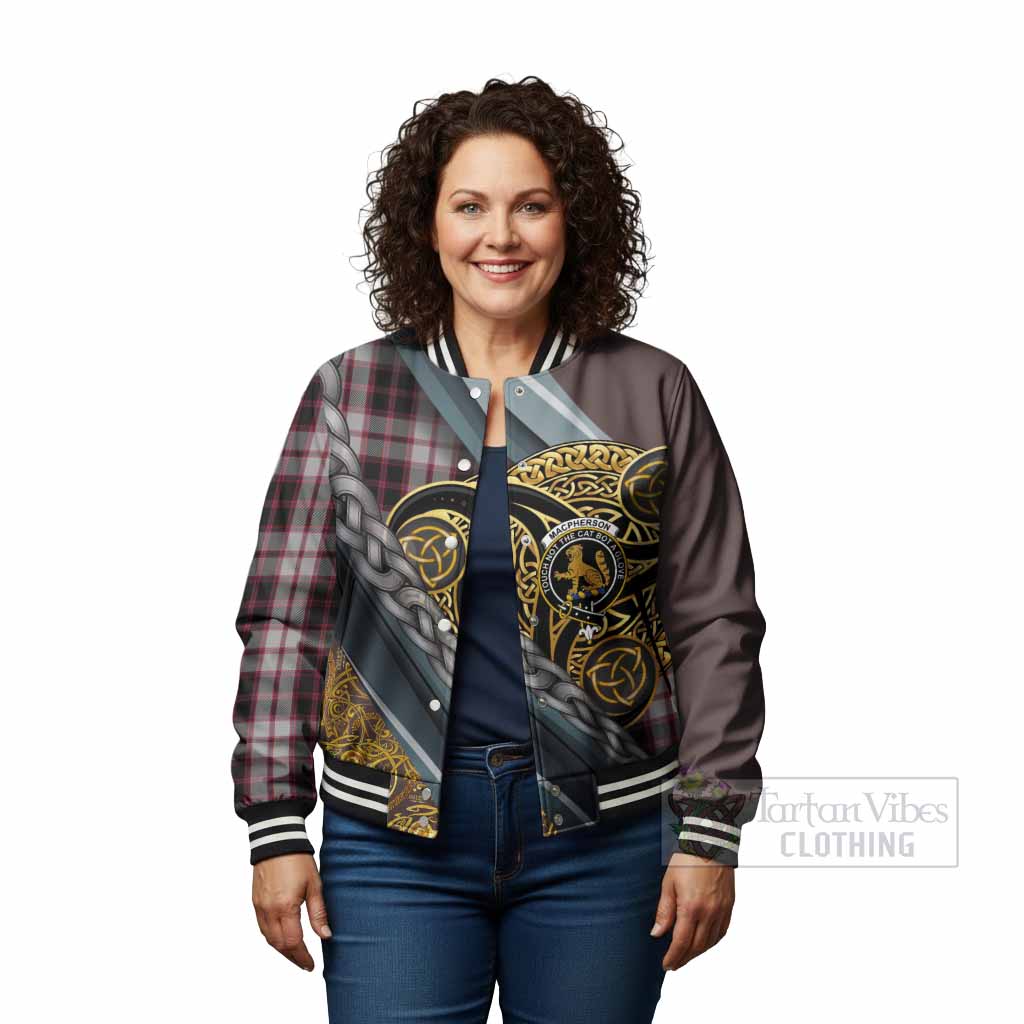 MacPherson (McPherson) Tartan Crest Baseball Jacket Scottish Triskele Celtic - Tartan Vibes Clothing