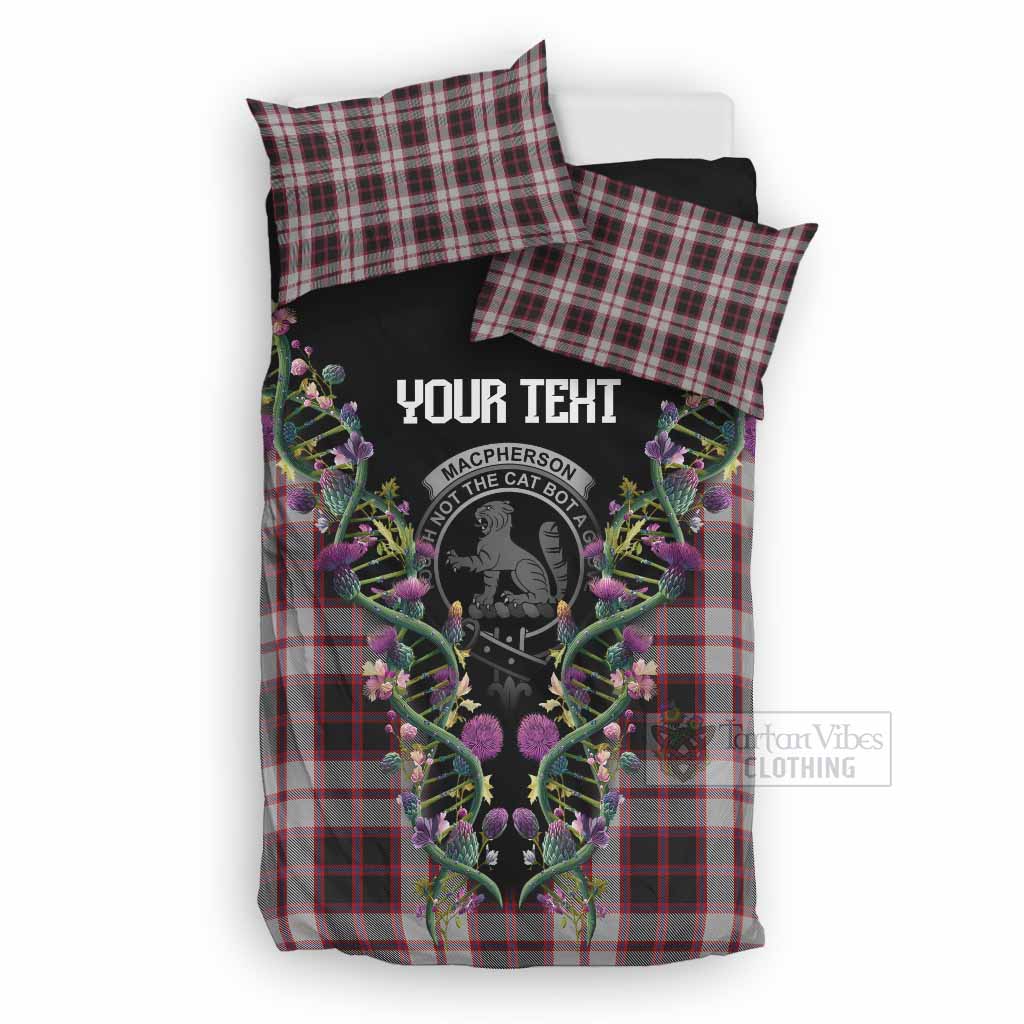 MacPherson (McPherson) Tartan Crest Bedding Set Scottish Heritage Thistle DNA