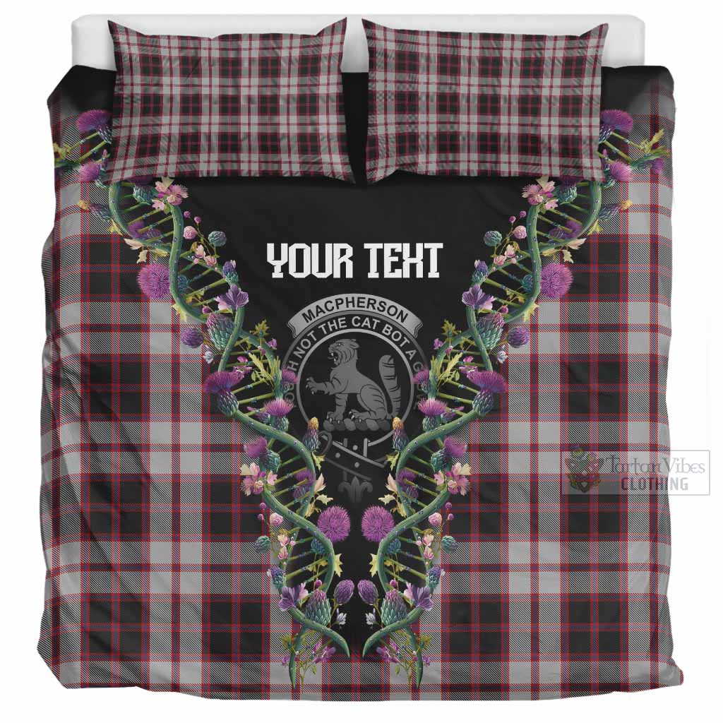 MacPherson (McPherson) Tartan Crest Bedding Set Scottish Heritage Thistle DNA