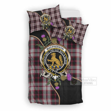 MacPherson (McPherson) Tartan Crest Bedding Set Scottish Thistle Spirit UK Bedding Set UK Double 79*79 inch - Tartan Vibes Clothing