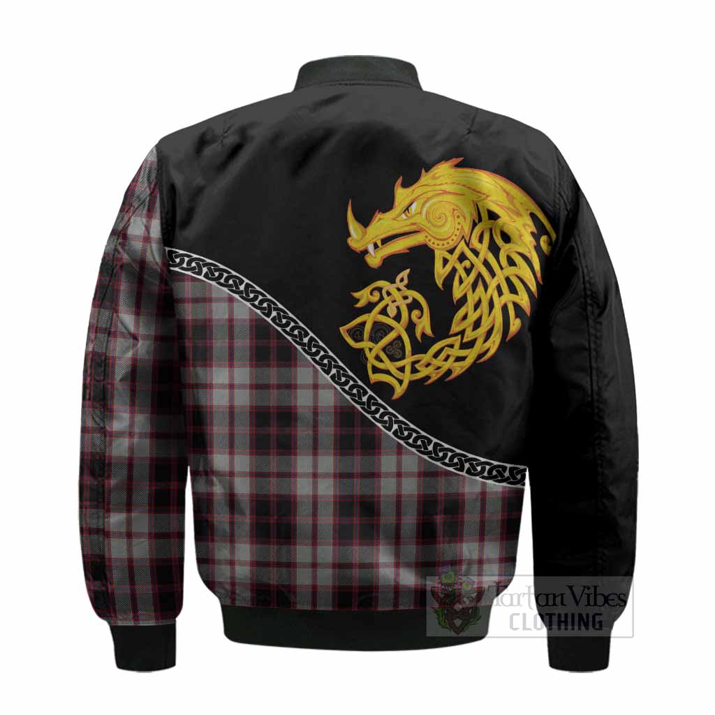 MacPherson (McPherson) Tartan Crest Bomber Jacket Legendary Dragon Knot Half Style - Tartan Vibes Clothing
