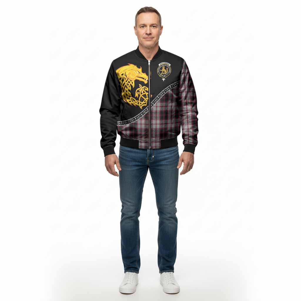 MacPherson (McPherson) Tartan Crest Bomber Jacket Legendary Dragon Knot Half Style - Tartan Vibes Clothing