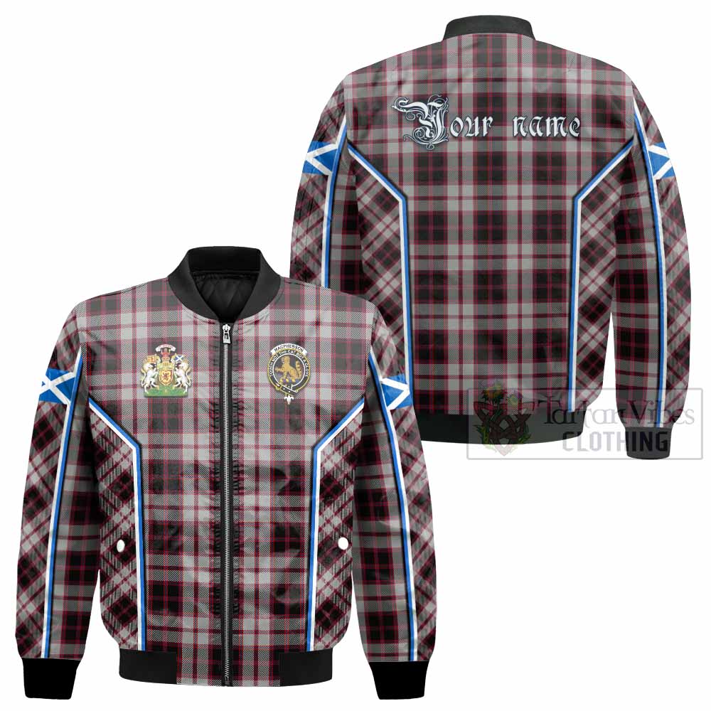 MacPherson (McPherson) Tartan Crest Bomber Jacket Scotland Coat of Arm Flag Style - Tartan Vibes Clothing