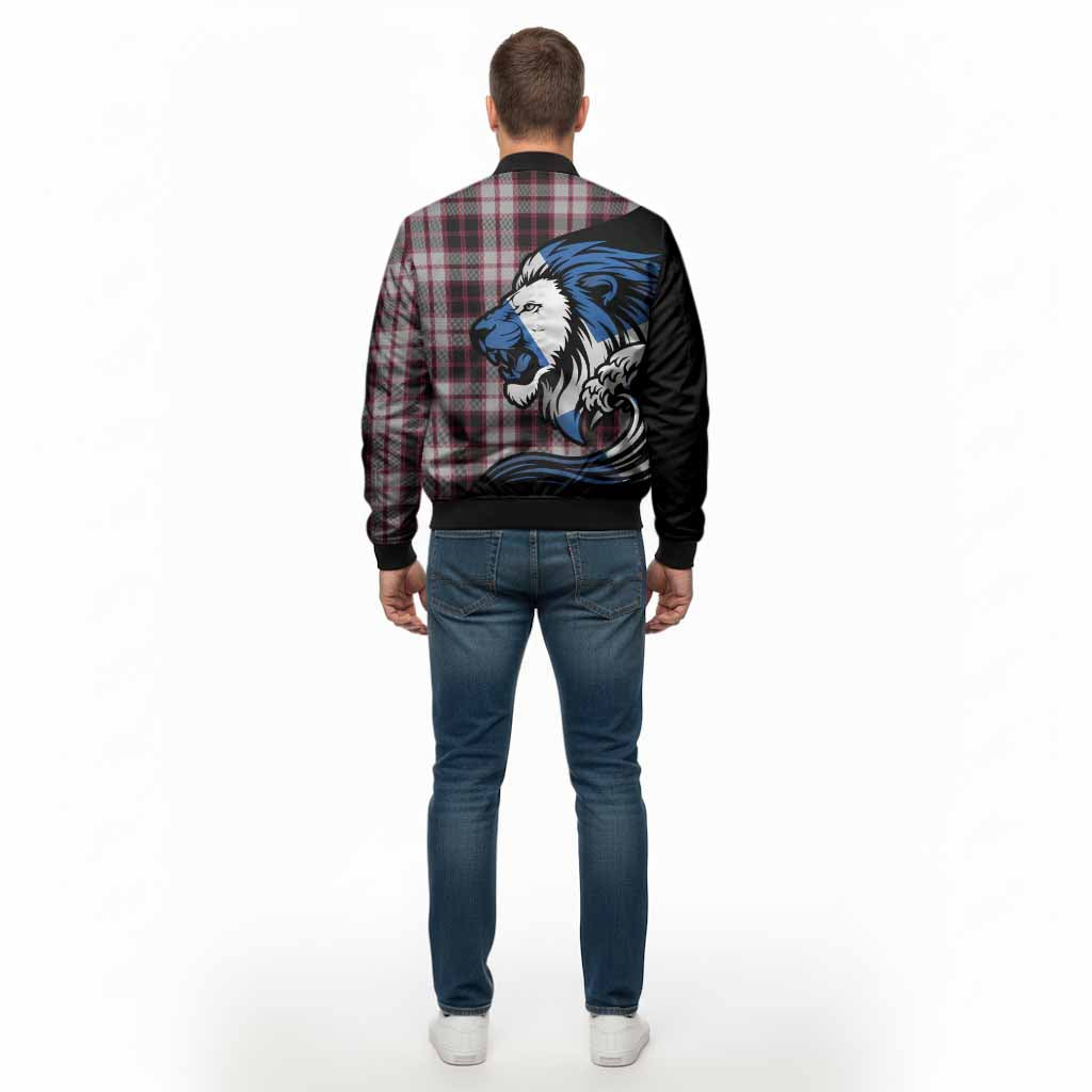 MacPherson (McPherson) Tartan Crest Bomber Jacket Scottish Golden Lions Wave Flow - Tartan Vibes Clothing