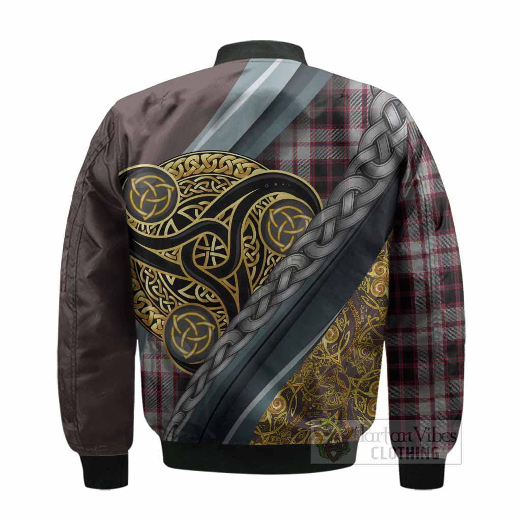 MacPherson (McPherson) Tartan Crest Bomber Jacket Scottish Triskele Celtic - Tartan Vibes Clothing