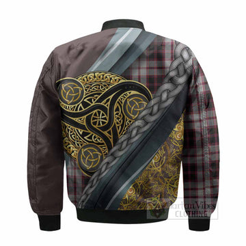 MacPherson (McPherson) Tartan Crest Bomber Jacket Scottish Triskele Celtic