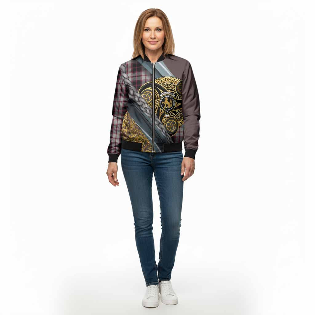 MacPherson (McPherson) Tartan Crest Bomber Jacket Scottish Triskele Celtic - Tartan Vibes Clothing