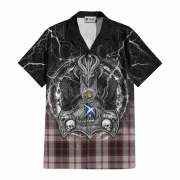 MacPherson (McPherson) Tartan Crest Cotton Hawaiian Shirt Celtic Odin's Raven Legacy