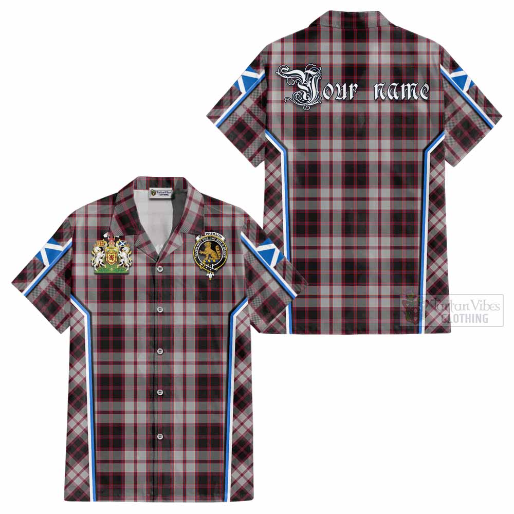 MacPherson (McPherson) Tartan Crest Cotton Hawaiian Shirt Scotland Coat of Arm Flag Style - Tartan Vibes Clothing