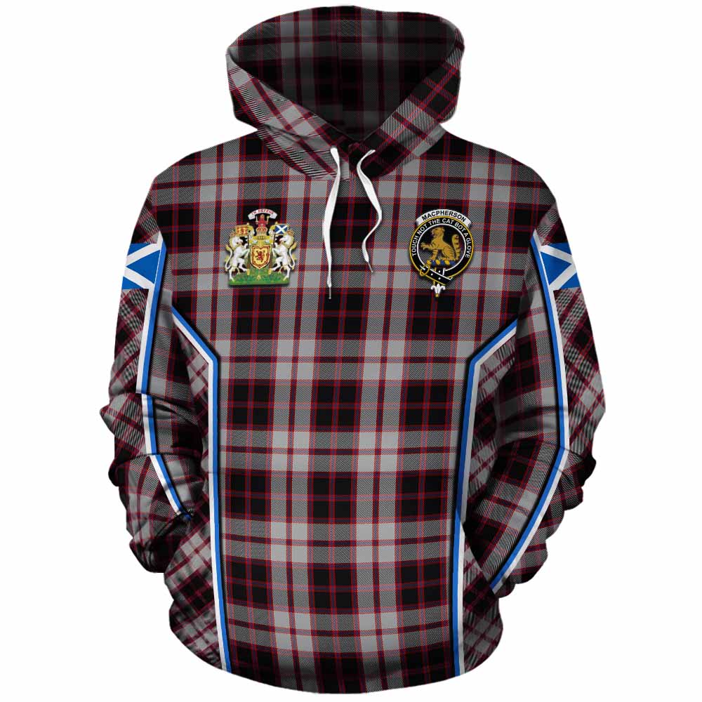MacPherson (McPherson) Tartan Crest Cotton Hoodie Scotland Coat of Arm Flag Style - Tartan Vibes Clothing