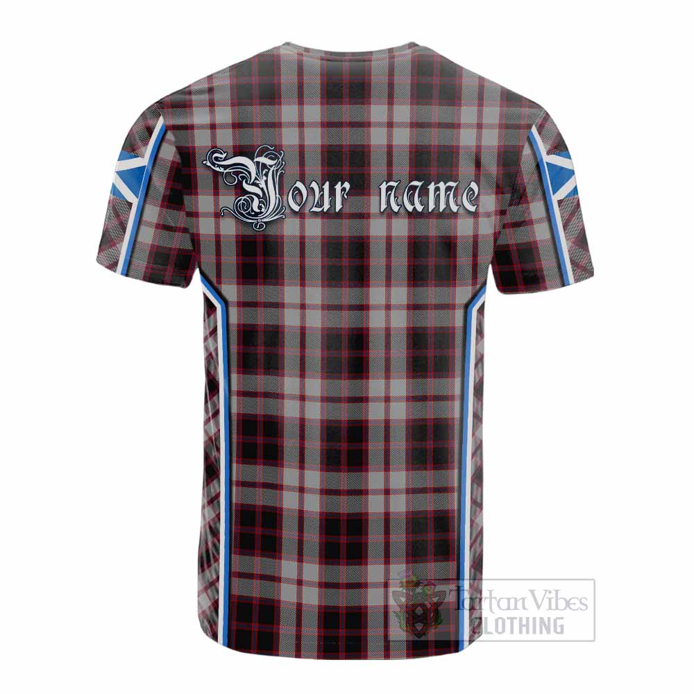 MacPherson (McPherson) Tartan Crest Cotton T-shirt Scotland Coat of Arm Flag Style - Tartan Vibes Clothing
