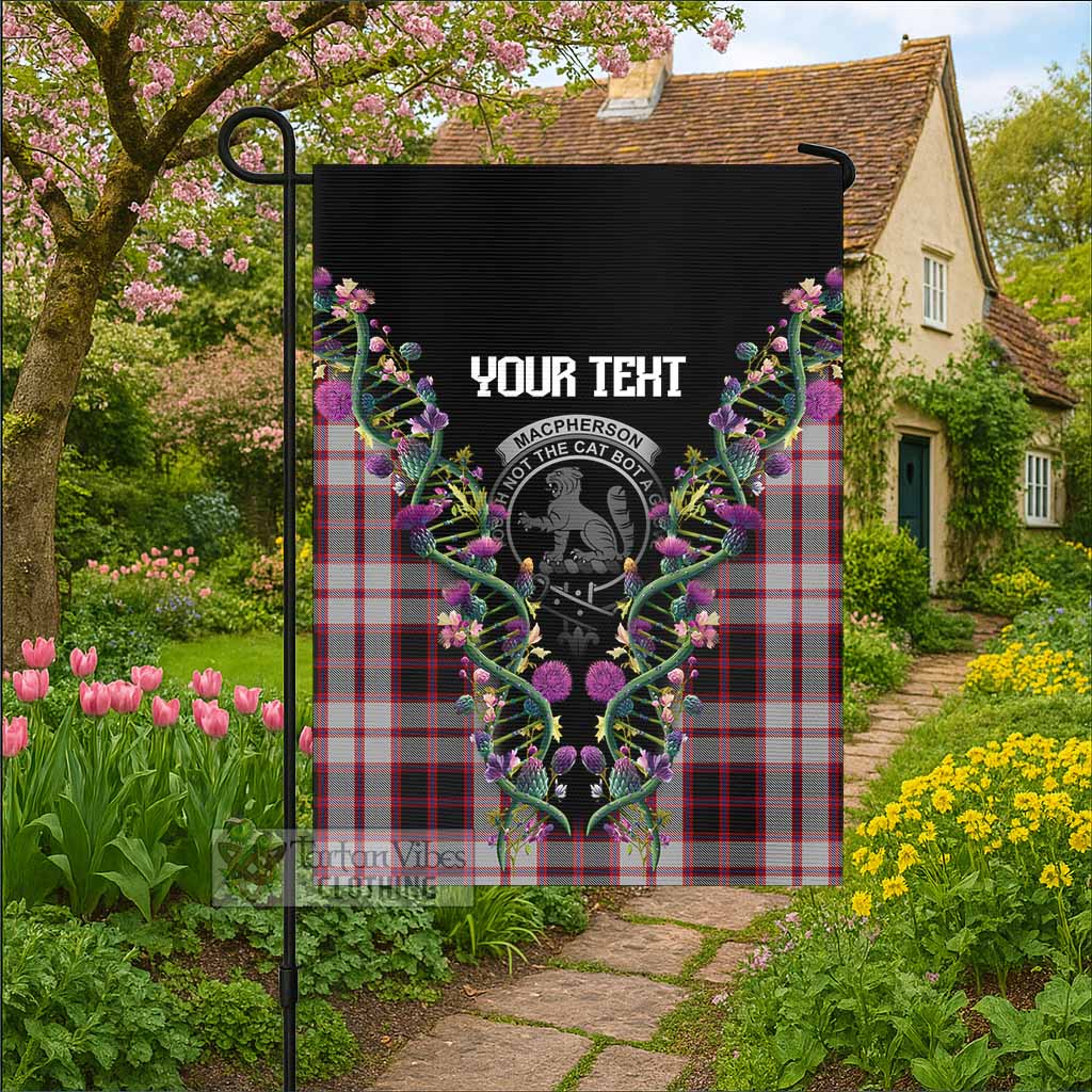 MacPherson (McPherson) Tartan Crest Garden Flag Scottish Heritage Thistle DNA