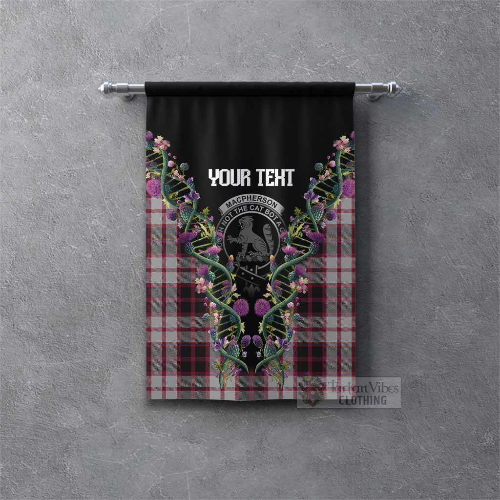 MacPherson (McPherson) Tartan Crest Gonfalon Scottish Heritage Thistle DNA