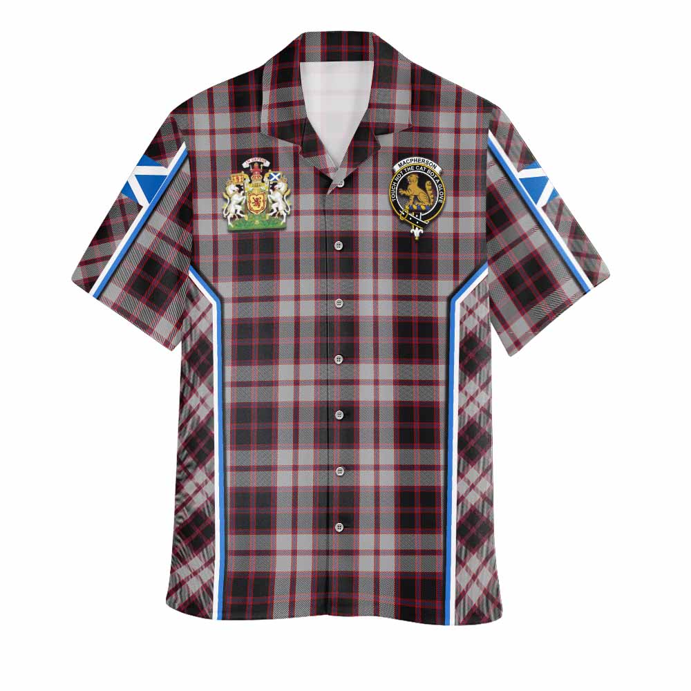 MacPherson (McPherson) Tartan Crest Hawaiian Shirt Scotland Coat of Arm Flag Style - Tartan Vibes Clothing