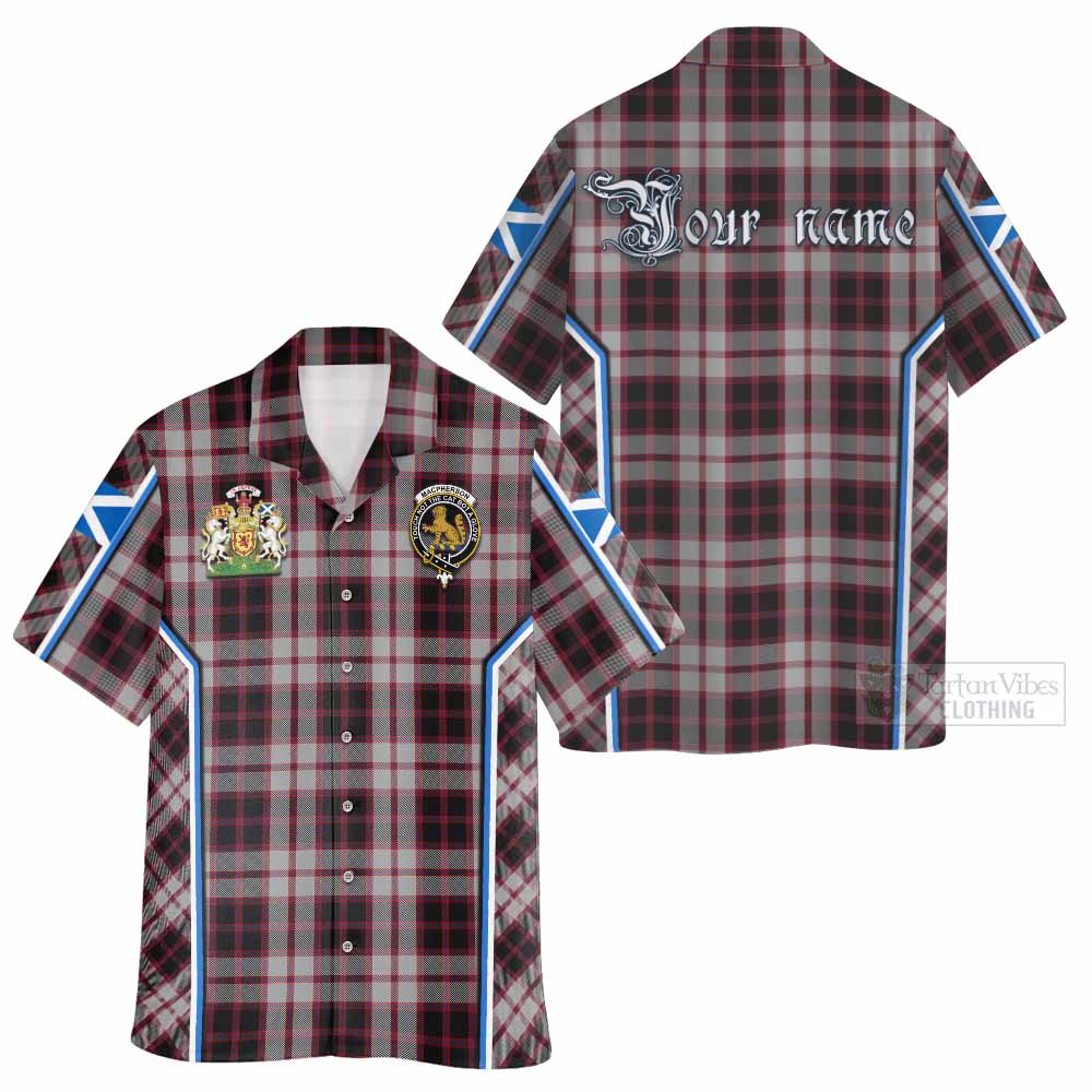 MacPherson (McPherson) Tartan Crest Hawaiian Shirt Scotland Coat of Arm Flag Style - Tartan Vibes Clothing