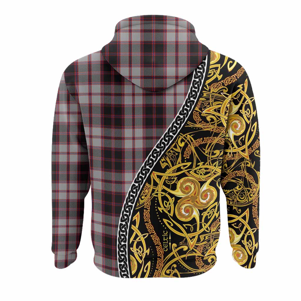MacPherson (McPherson) Tartan Crest Hoodie Celtic Knot and Triple Trickle Spiral Symbols