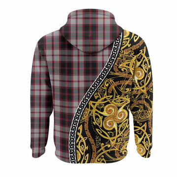 MacPherson (McPherson) Tartan Crest Hoodie Celtic Knot and Triple Trickle Spiral Symbols
