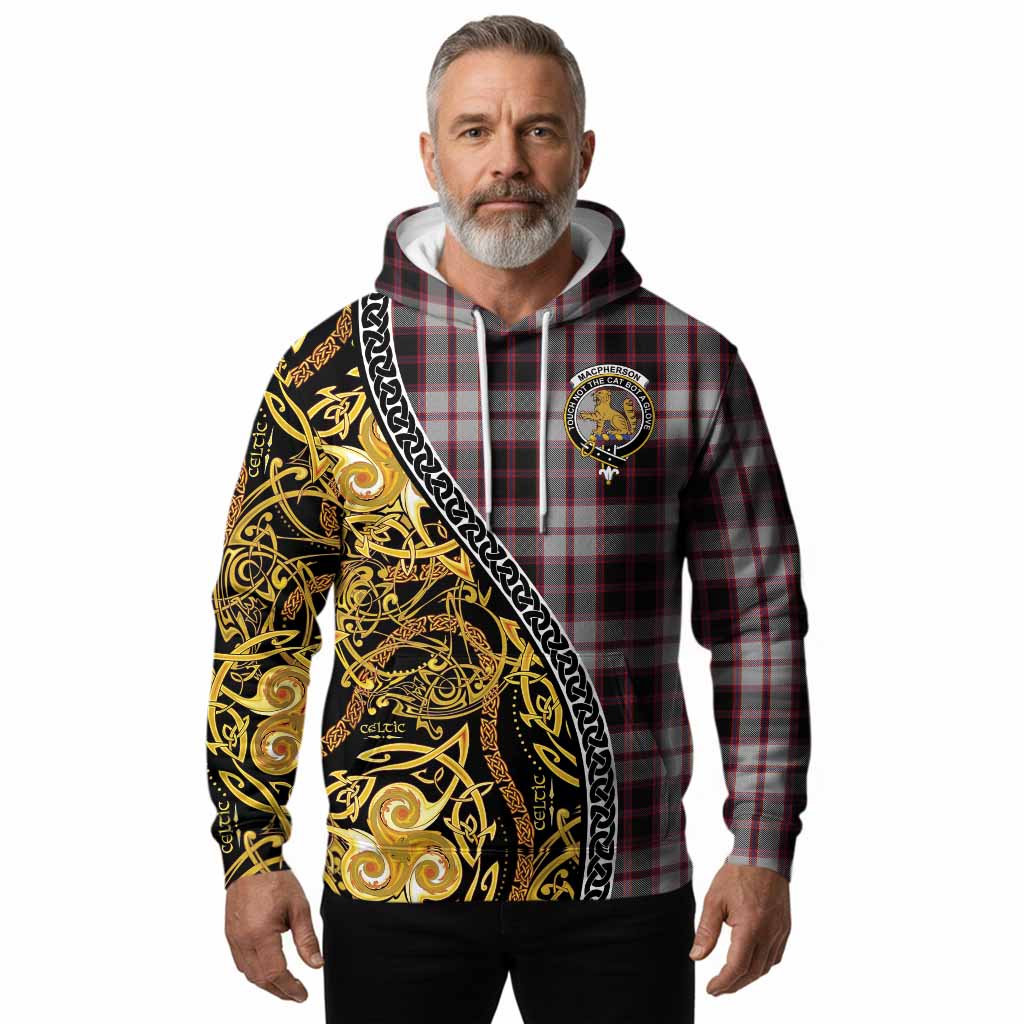 MacPherson (McPherson) Tartan Crest Hoodie Celtic Knot and Triple Trickle Spiral Symbols