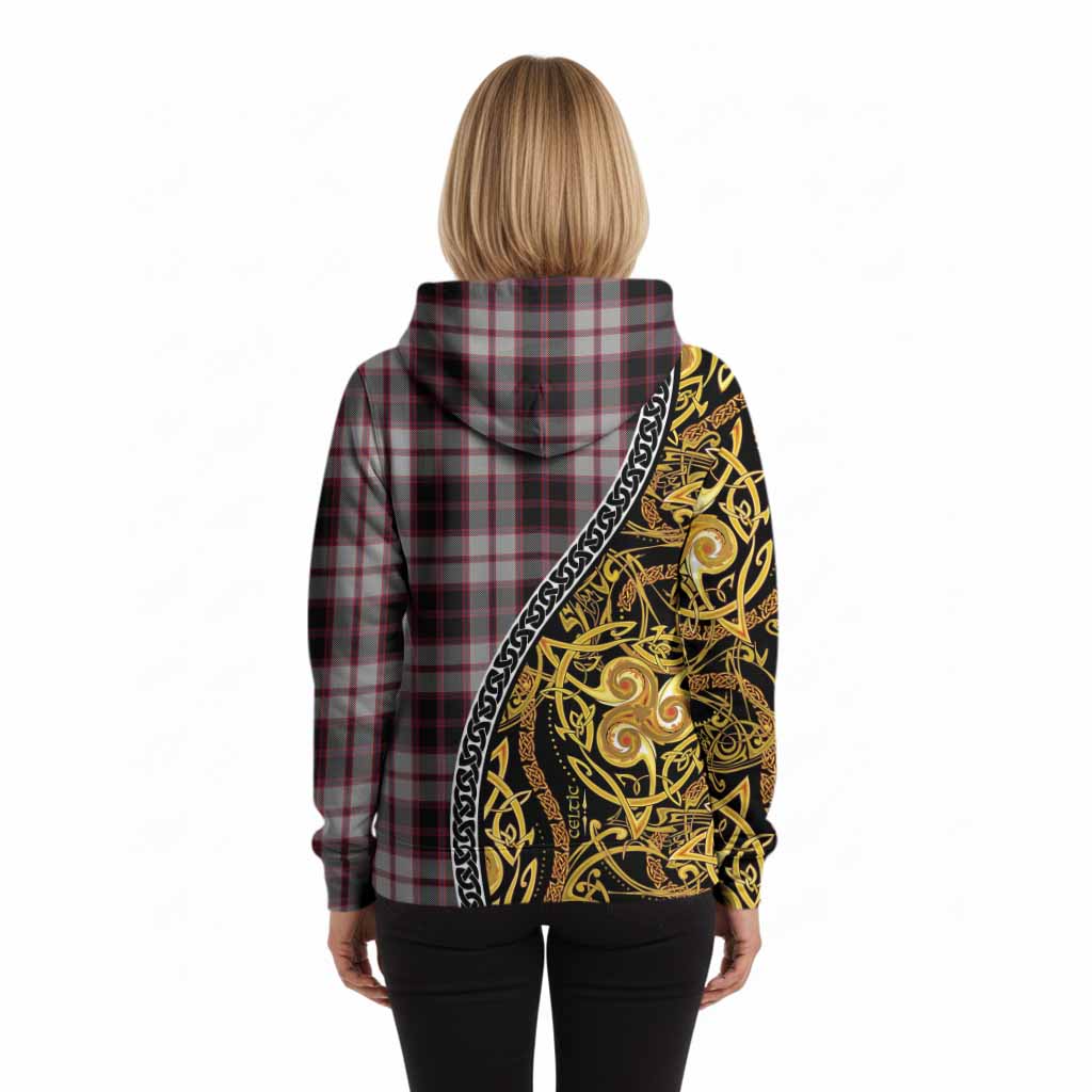 MacPherson (McPherson) Tartan Crest Hoodie Celtic Knot and Triple Trickle Spiral Symbols