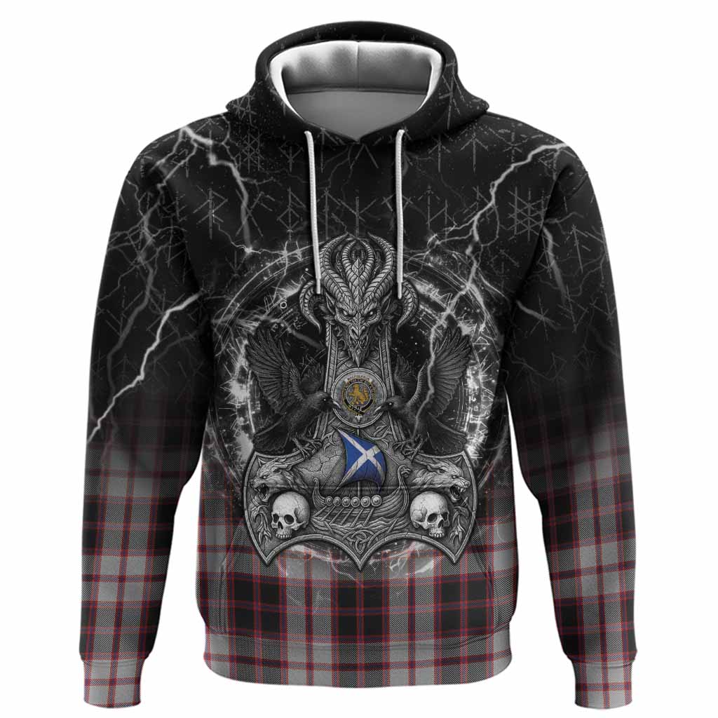 MacPherson (McPherson) Tartan Crest Hoodie Celtic Odin's Raven Legacy