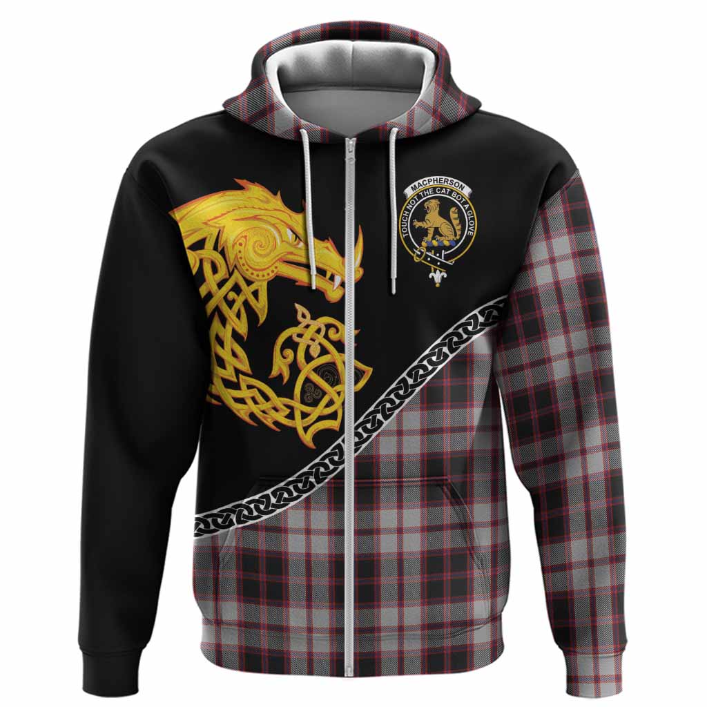 MacPherson (McPherson) Tartan Crest Hoodie Legendary Dragon Knot Half Style