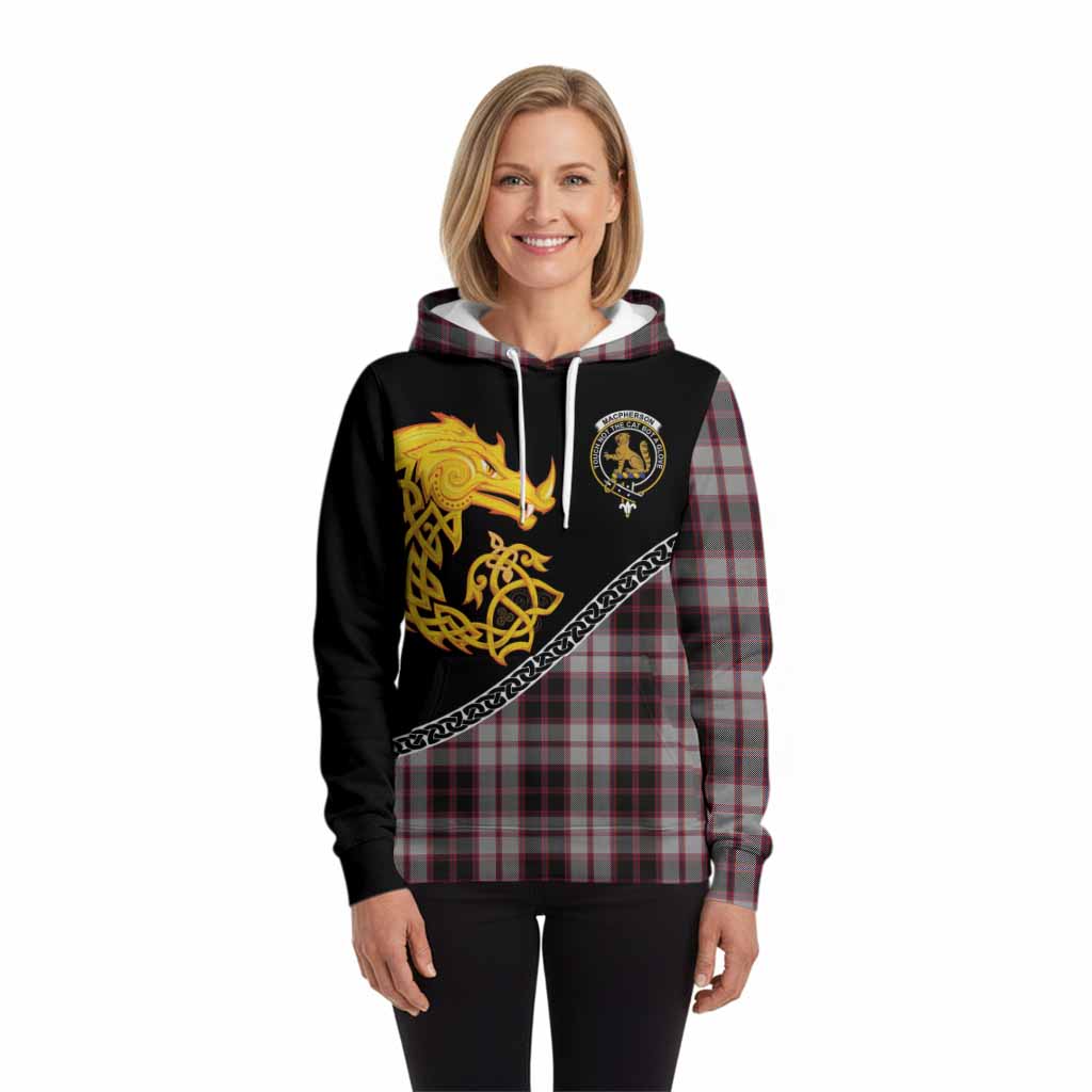 MacPherson (McPherson) Tartan Crest Hoodie Legendary Dragon Knot Half Style