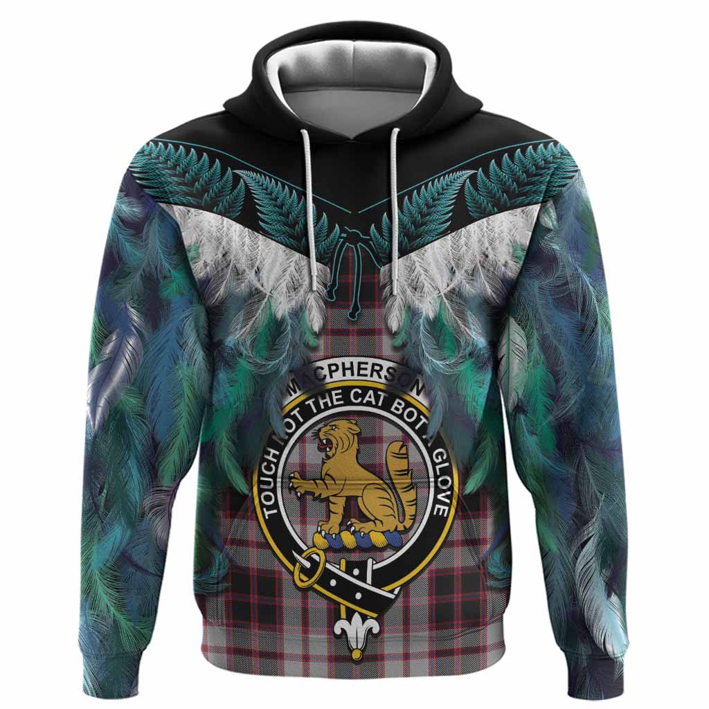 MacPherson (McPherson) Tartan Crest Hoodie New Zealand Maori Korowai Cloak