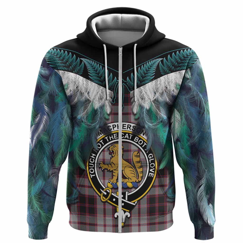 MacPherson (McPherson) Tartan Crest Hoodie New Zealand Maori Korowai Cloak