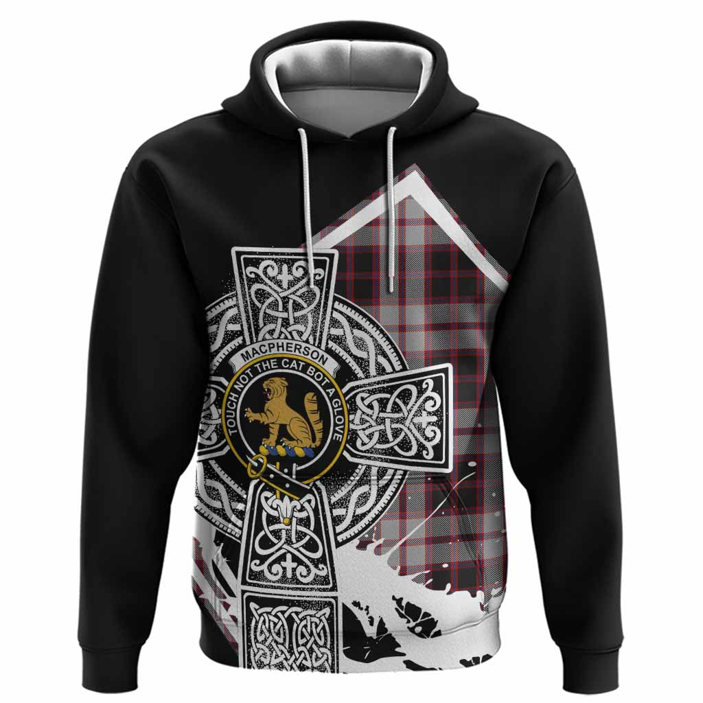 MacPherson (McPherson) Tartan Crest Hoodie Scottish Celtic Cross Heritage