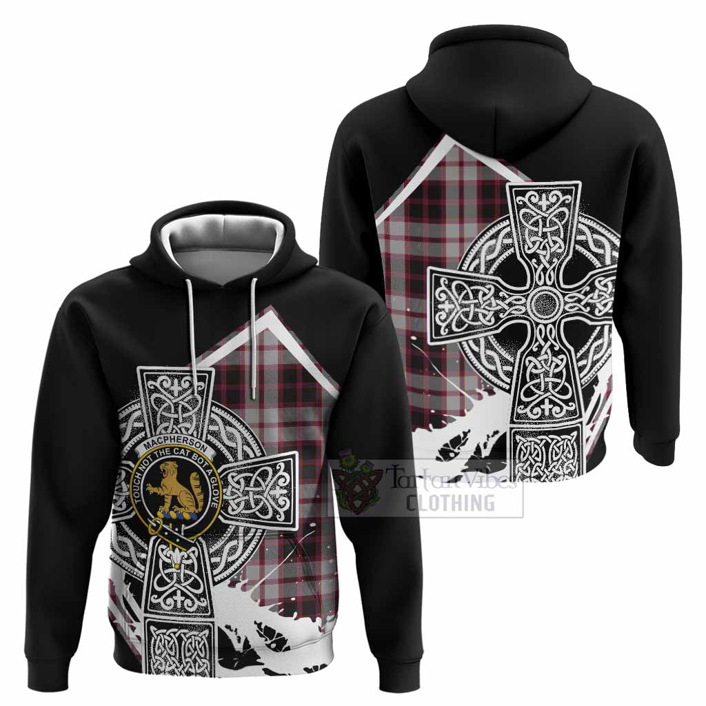 MacPherson (McPherson) Tartan Crest Hoodie Scottish Celtic Cross Heritage