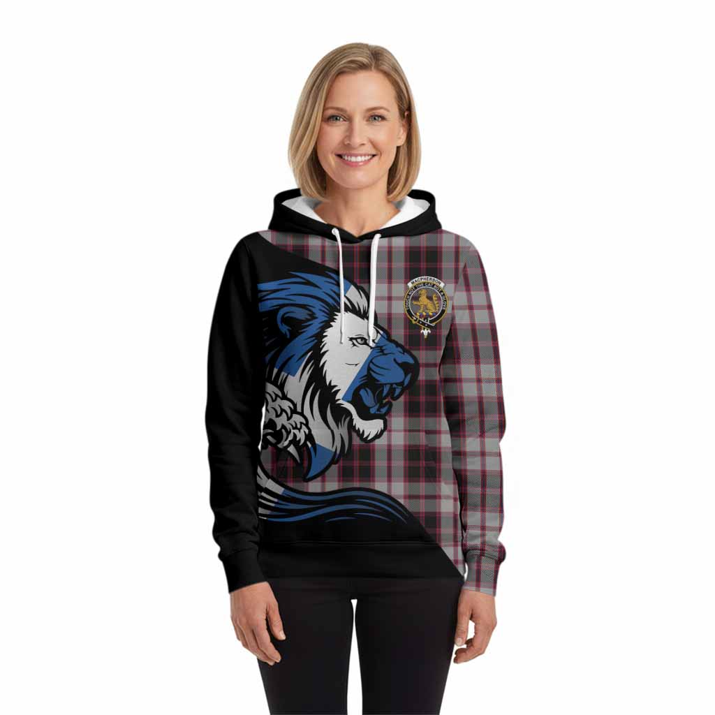 MacPherson (McPherson) Tartan Crest Hoodie Scottish Golden Lions Wave Flow