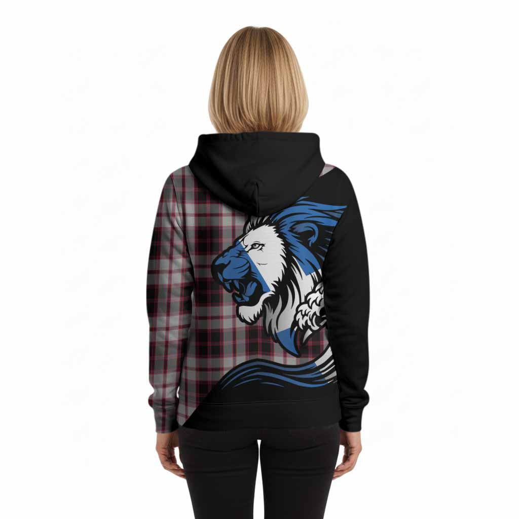 MacPherson (McPherson) Tartan Crest Hoodie Scottish Golden Lions Wave Flow