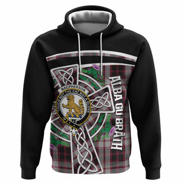 MacPherson (McPherson) Tartan Crest Hoodie Scottish Thistle Celtic Cross Alba Gu Brath