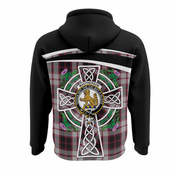 MacPherson (McPherson) Tartan Crest Hoodie Scottish Thistle Celtic Cross Alba Gu Brath