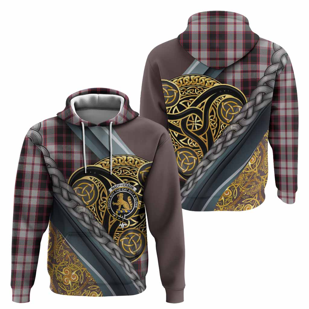 MacPherson (McPherson) Tartan Crest Hoodie Scottish Triskele Celtic