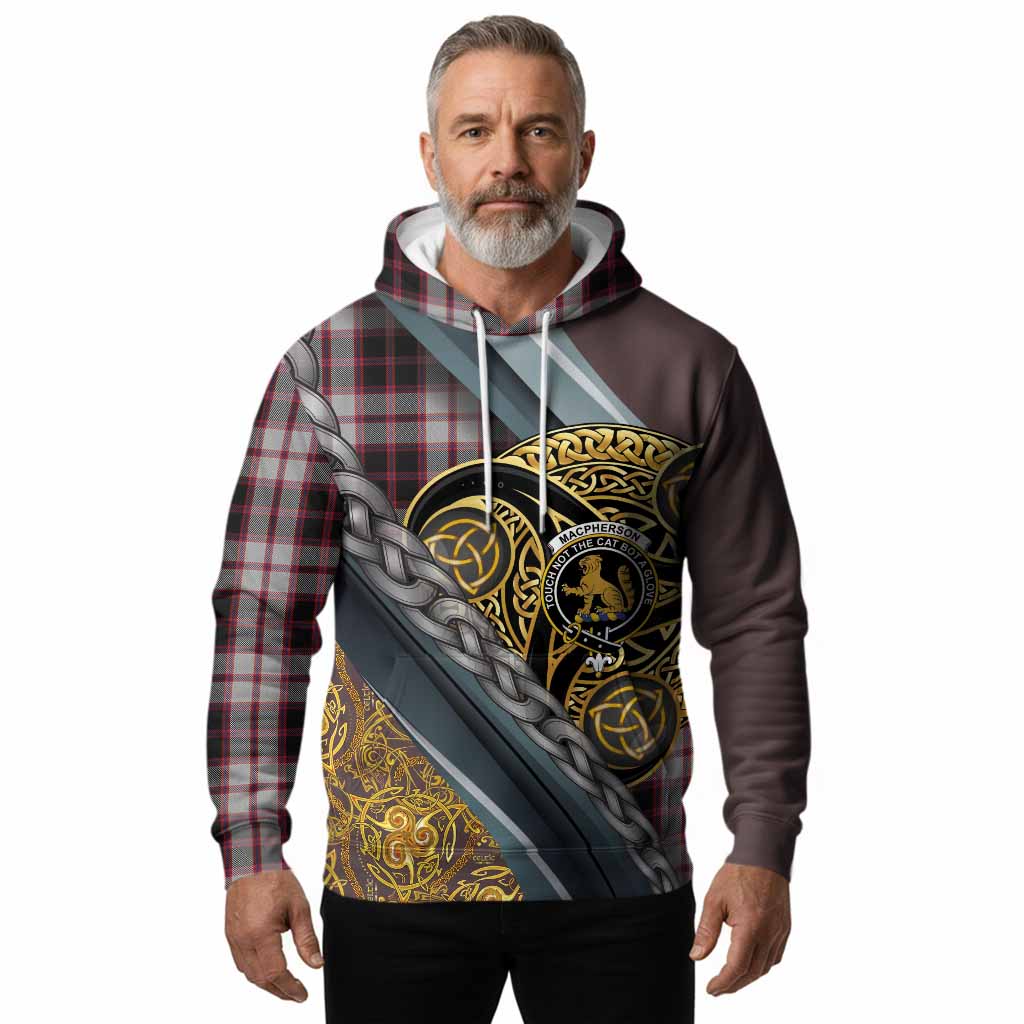 MacPherson (McPherson) Tartan Crest Hoodie Scottish Triskele Celtic