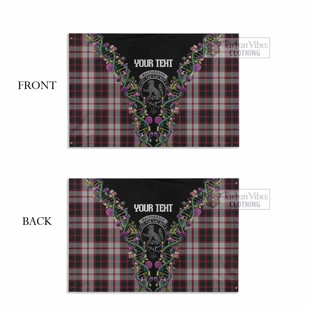 MacPherson (McPherson) Tartan Crest House Flag Scottish Heritage Thistle DNA