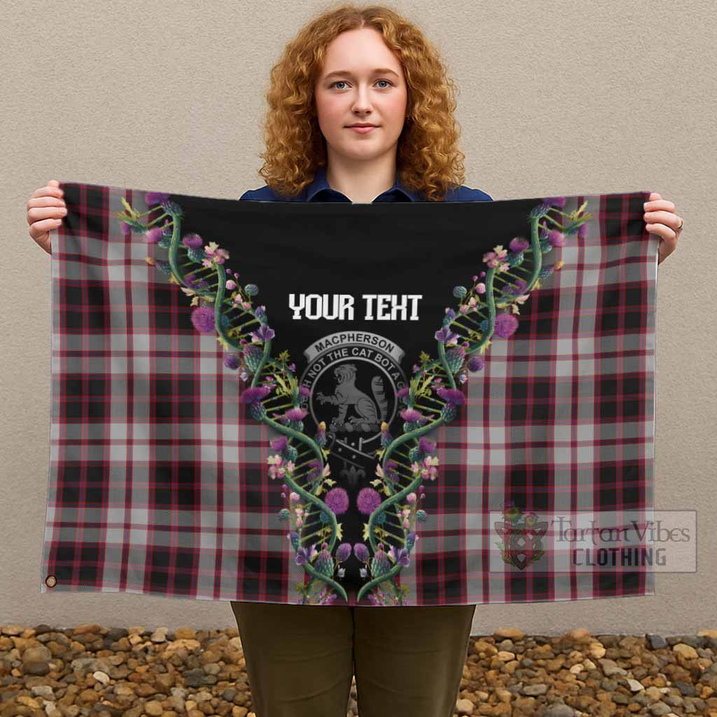 MacPherson (McPherson) Tartan Crest House Flag Scottish Heritage Thistle DNA