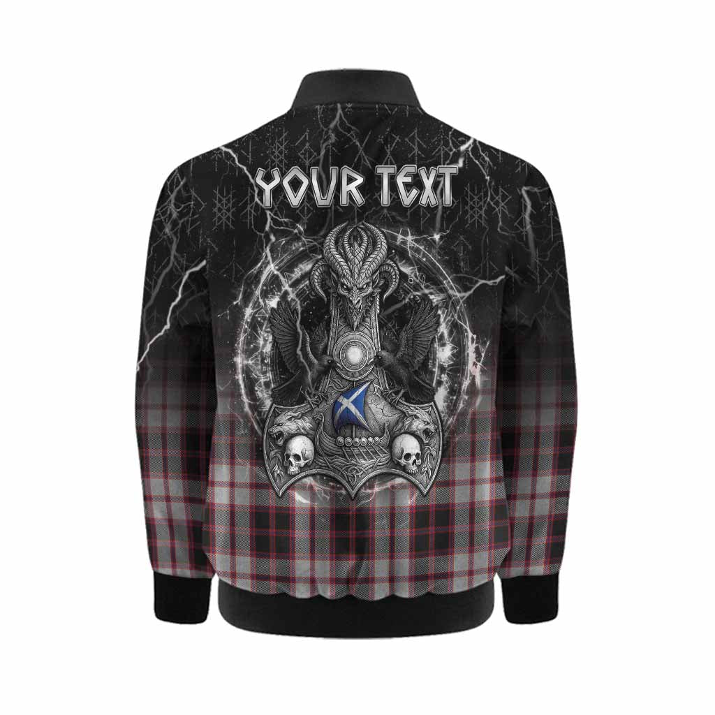 MacPherson (McPherson) Tartan Crest Kid Bomber Jacket Celtic Odin's Raven Legacy Kid - Tartan Vibes Clothing