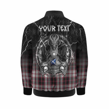 MacPherson (McPherson) Tartan Crest Kid Bomber Jacket Celtic Odin's Raven Legacy
