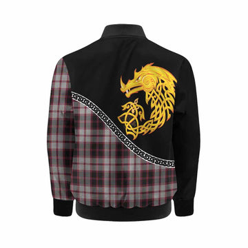 MacPherson (McPherson) Tartan Crest Kid Bomber Jacket Legendary Dragon Knot Half Style