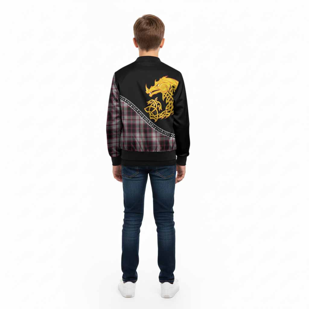 MacPherson (McPherson) Tartan Crest Kid Bomber Jacket Legendary Dragon Knot Half Style - Tartan Vibes Clothing