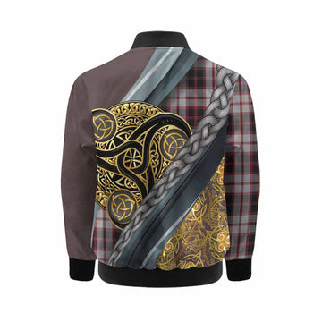 MacPherson (McPherson) Tartan Crest Kid Bomber Jacket Scottish Triskele Celtic