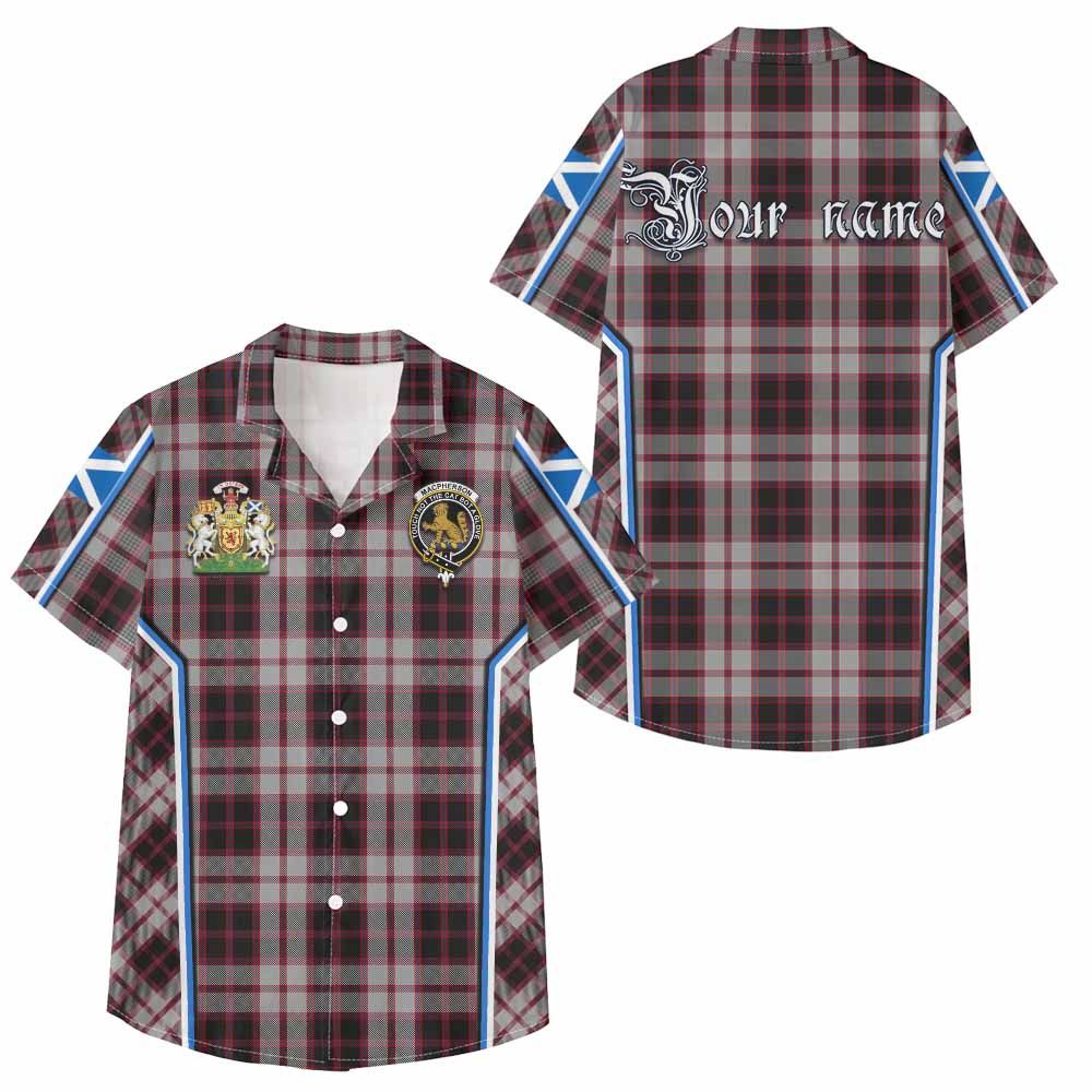 MacPherson (McPherson) Tartan Crest Kid Hawaiian Shirt Scotland Coat of Arm Flag Style - Tartan Vibes Clothing