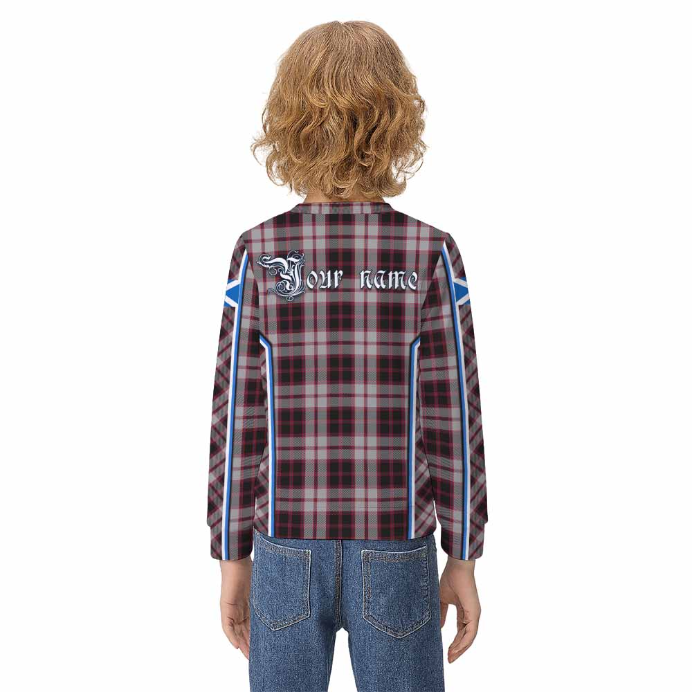 MacPherson (McPherson) Tartan Crest Kid Knitted Sweatshirt Scotland Coat of Arm Flag Style - Tartan Vibes Clothing