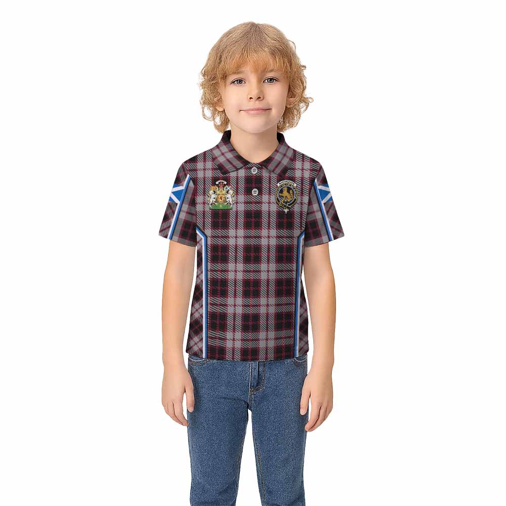 MacPherson (McPherson) Tartan Crest Kid Polo Shirt Scotland Coat of Arm Flag Style - Tartan Vibes Clothing