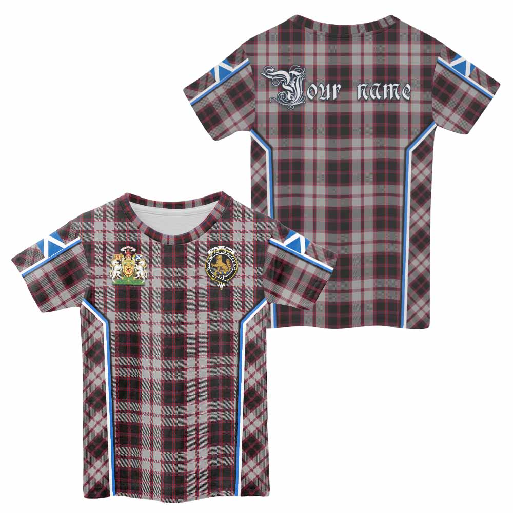 MacPherson (McPherson) Tartan Crest Kid T-shirt Scotland Coat of Arm Flag Style - Tartan Vibes Clothing