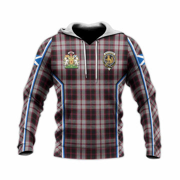 MacPherson (McPherson) Tartan Crest Knitted Hoodie Scotland Coat of Arm Flag Style - Tartan Vibes Clothing