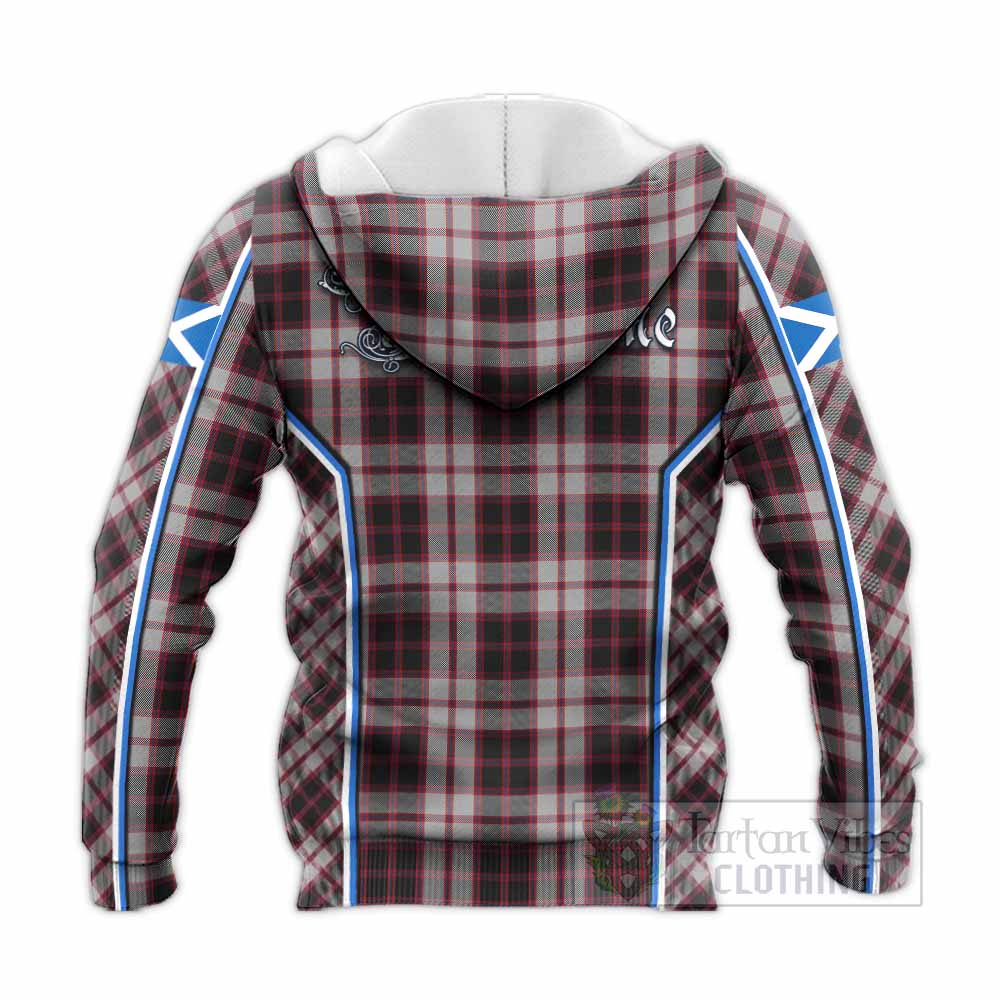 MacPherson (McPherson) Tartan Crest Knitted Hoodie Scotland Coat of Arm Flag Style - Tartan Vibes Clothing